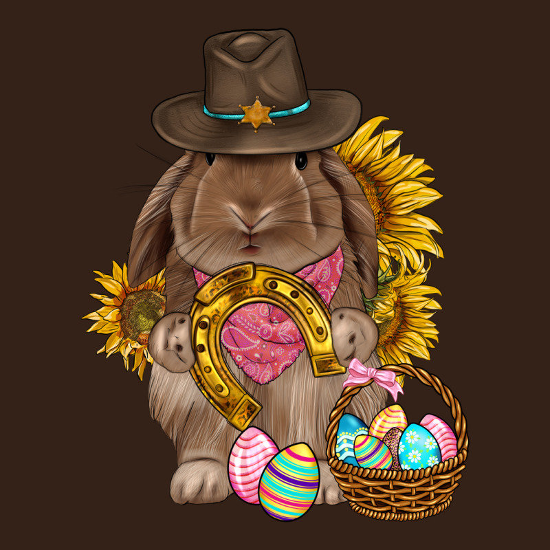 Western Rabbit With Sunflowers Easter Day Heavy Core Tee by HowdyJamesFarm | Teevron