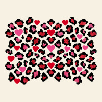 Valentine's Day Leopard And Heart Background Vintage Tee | Teevron