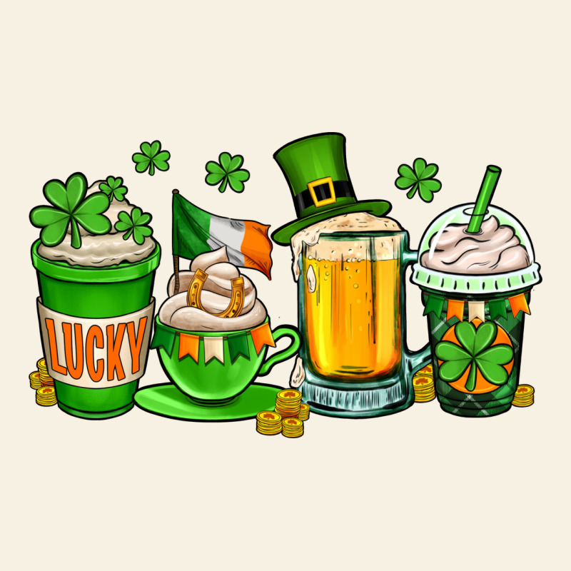 St. Patrick's Day Coffee Cups Vintage Tee by OliviaCreatesArt | Teevron