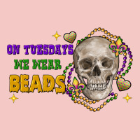 On Tuesdays We Wear Beads Skull Urban Heavy Tee | Teevron