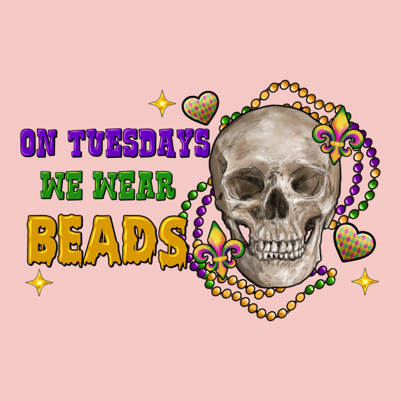 On Tuesdays We Wear Beads Skull Urban Heavy Tee by FaDigitalArtStudio | Teevron