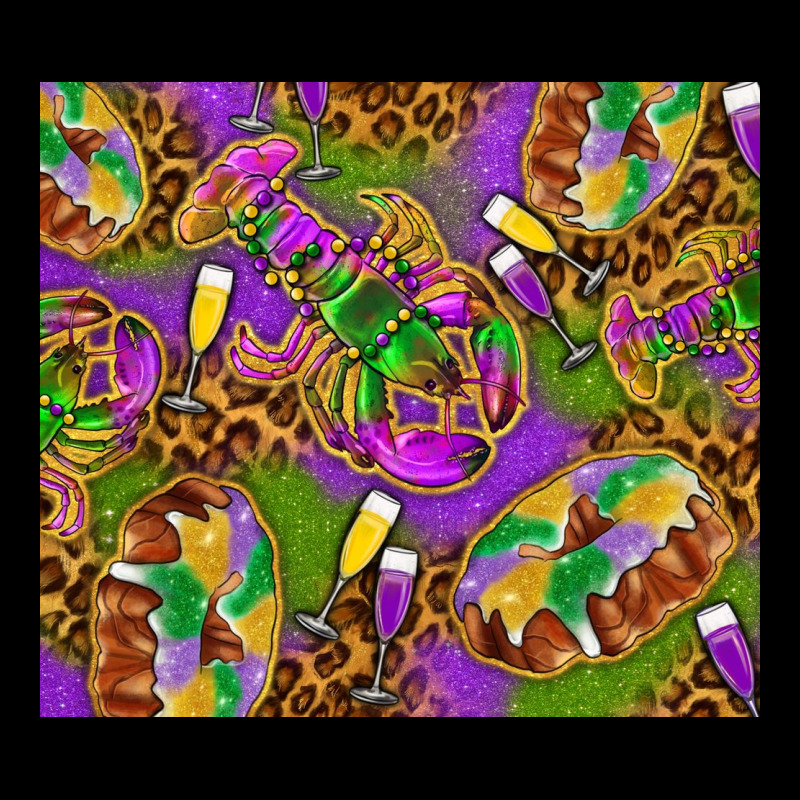 Mardi Gras With Crabs Tumbler Ladies Tee by HowdyJamesFarm | Teevron