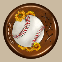 Baseball With Sunflower Round Earrings Long Sleeve Tee | Teevron