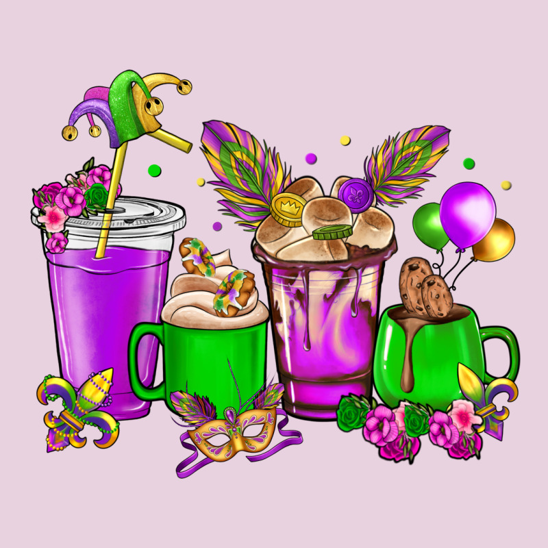 Mardi Gras Coffee Cups Ladies Tee by HowdyJamesFarm | Teevron