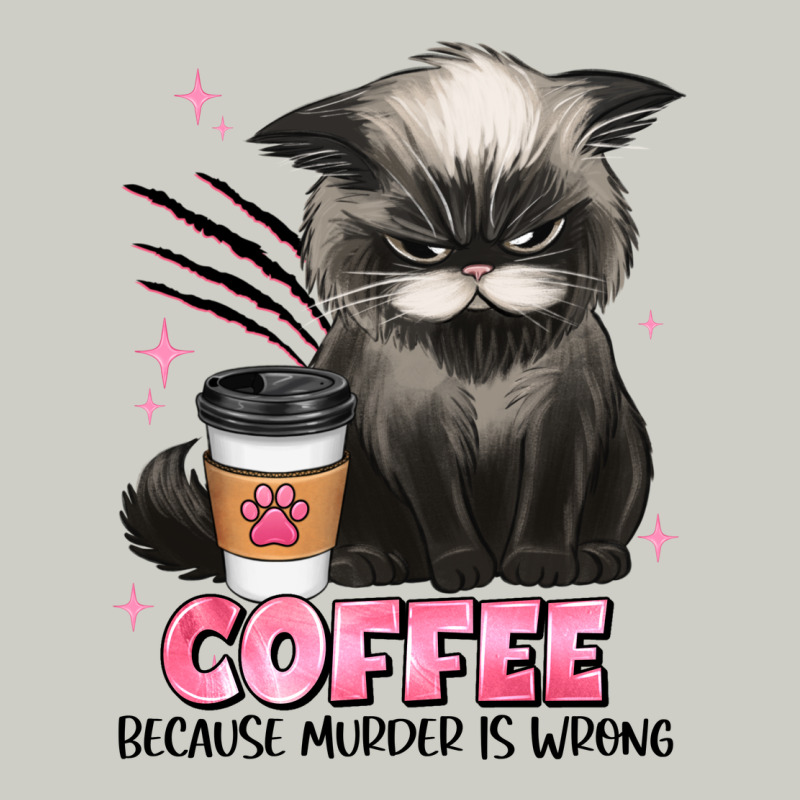 Coffee Because Murder Is Wrong Grumpy Cat Heavyweight Hoodie by JahusDesignShop | Teevron