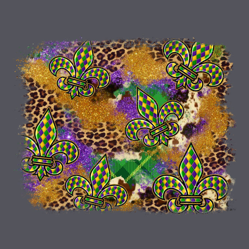 Mardi Gras Plaid Purple Glitter Cowhide  Leopard Vintage Hoodie by FaDigitalArtStudio | Teevron