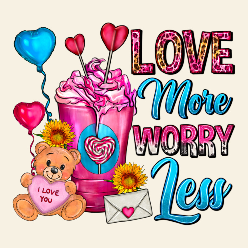 Love More Worry Less Valentines Day Cold Drink Vintage Tee by FaDigitalArtStudio | Teevron