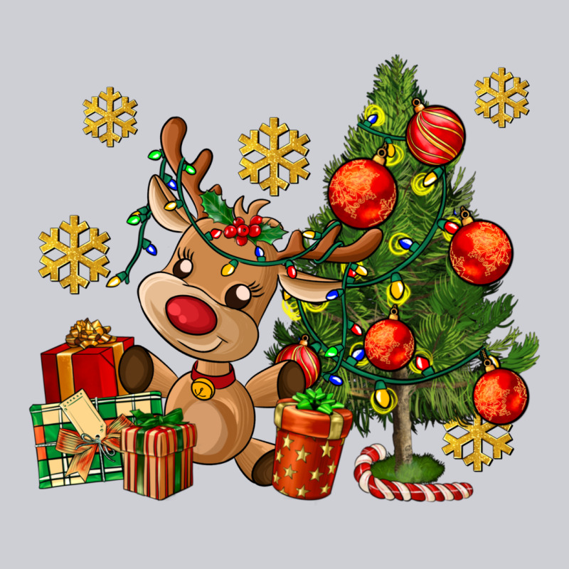 Reindeer And Christmas Tree Heavyweight Sweatshirt by AdoDesignShop | Teevron