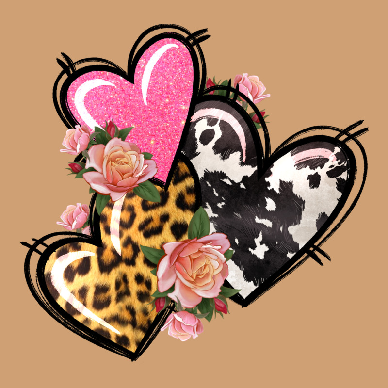 Pink Glitter Leopard Cowhide Hearts Valentine's Vintage Tee by FaDigitalArtStudio | Teevron