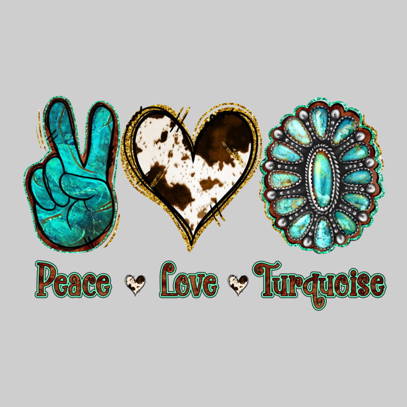 Peace Love Turquoise Premium Tee by Jasminsmagicworld | Teevron