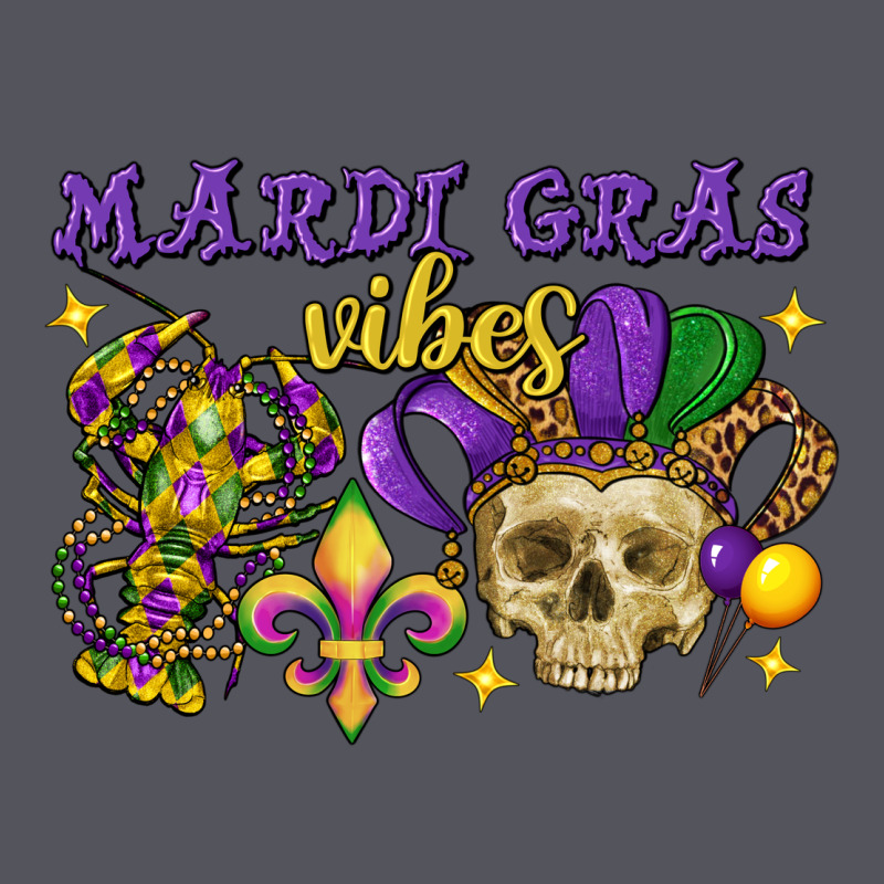 Mardi Gras Vibes Skull Vintage Hoodie by FaDigitalArtStudio | Teevron