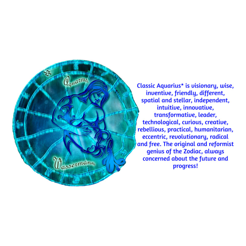 Aquarius Sign Zodiac Astrology Horoscope T-shirt Ladies Tee by artisFamous | Teevron