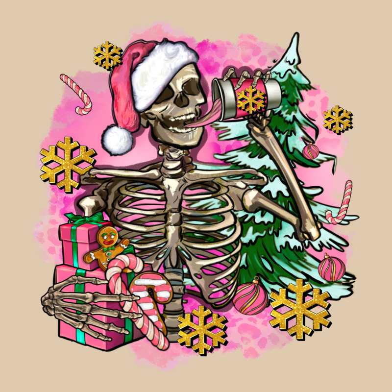 Pink Coffee Gifts Christmas Skeleton Coffee Heavyweight Sweatshirt by AdoDesignShop | Teevron