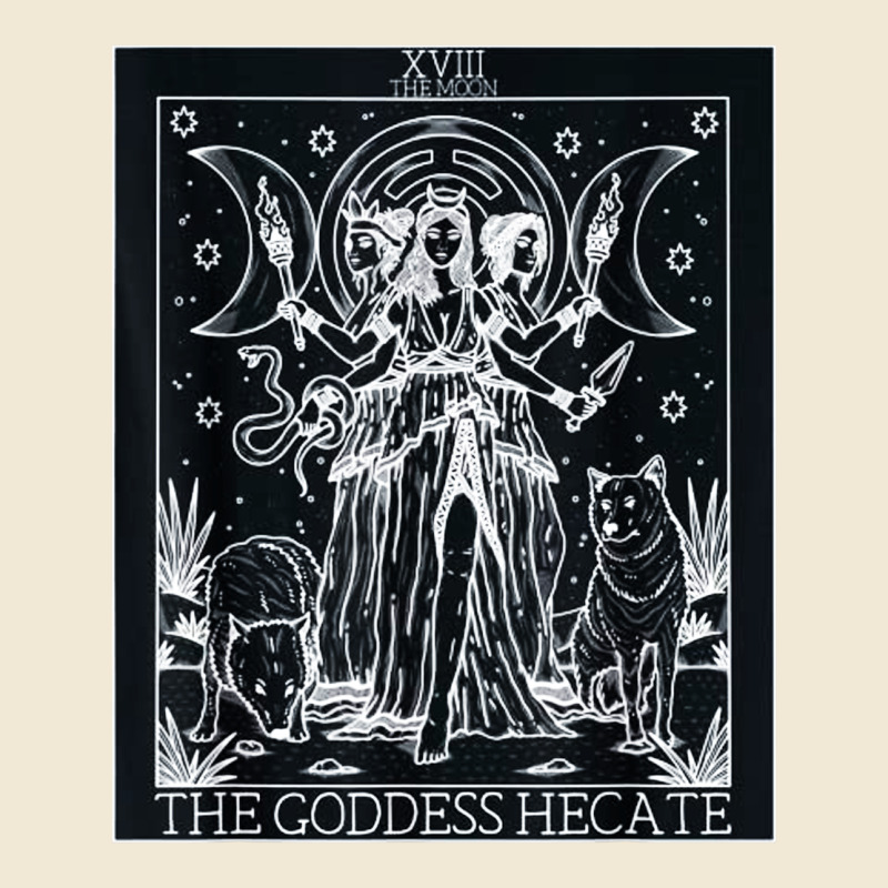 Hecate Tarot Card Triple Moon Goddess Witch Wiccan Pagan Ladies Tee by artisFamous | Teevron