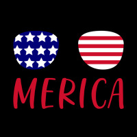 Merica Usa Flag Sunglasses 4th Of July Ladies Tee | Teevron