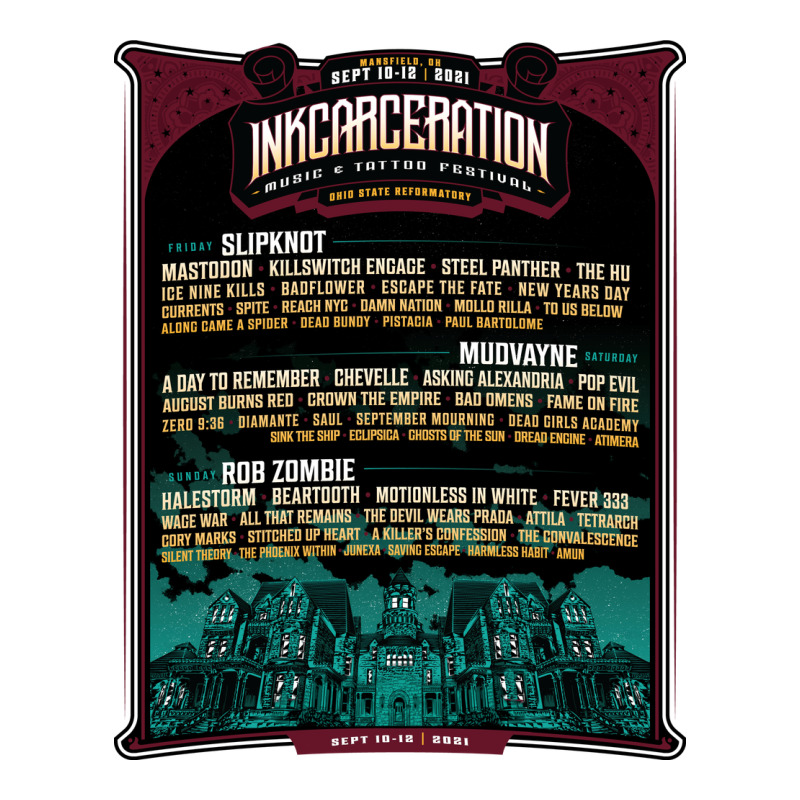 Face Mask Mansfield Ohio Inkcarceration Lineup Ladies Tee by artisFamous | Teevron