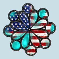 American Flag Turquoise Gemstone 4th Of July Ladies Tee | Teevron