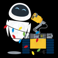 Wall E Eve Christmas Light Wrap Graphic T Shirt Ladies Tee | Teevron