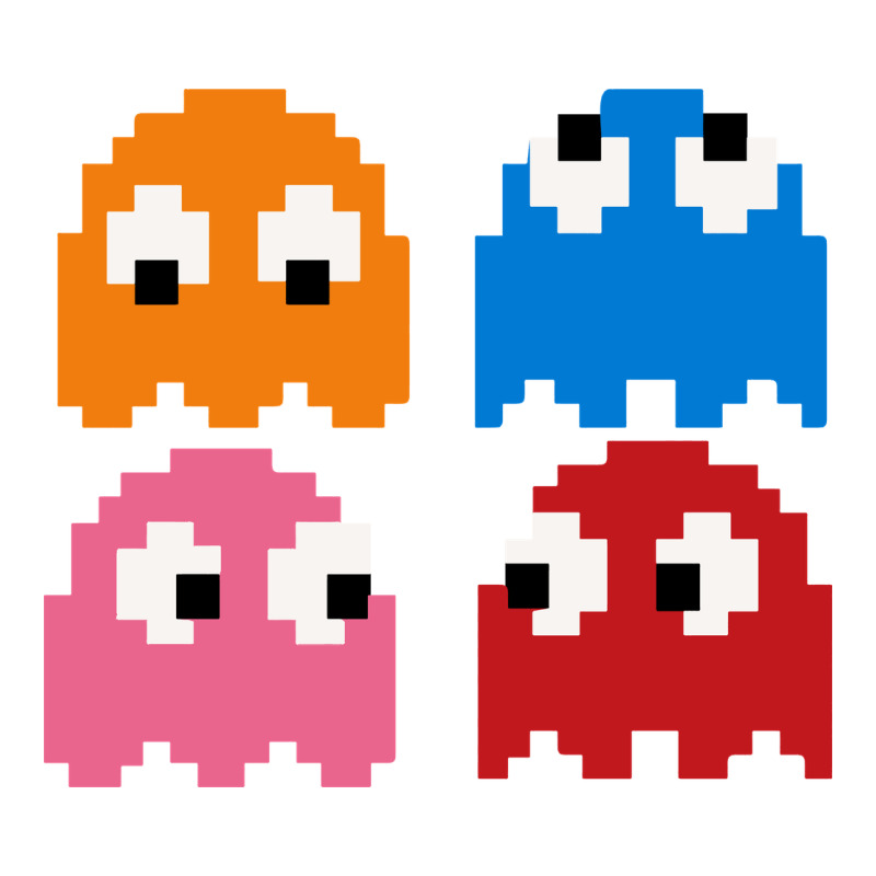 Pacman Ghosts Cool Retro 80s Ladies Tee by artisFamous | Teevron