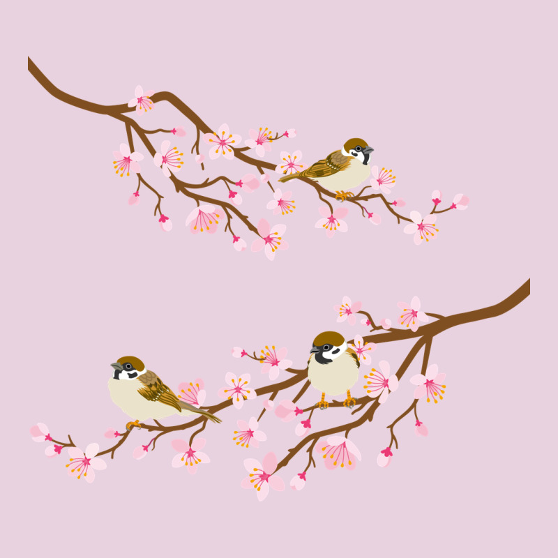 Cherry Blossom Sakura With Bird Ladies Tee by artisFamous | Teevron