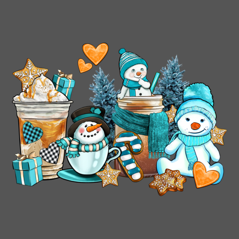 Winter Snowman Coffee Cups Zipper Hoodie by AdoDesignShop | Teevron