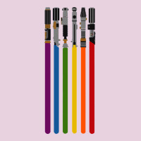 Rainbow Lightsaber Ladies Tee | Teevron