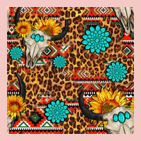 Western Aztec Bull Skull Seamless Pattern Urban Heavy Tee | Teevron
