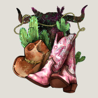 Cowgirl Boots Hat Horns Cactus Heavy Core Tee | Teevron