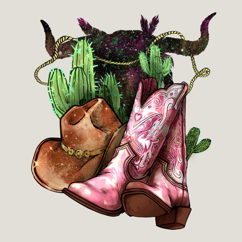 Cowgirl Boots Hat Horns Cactus Heavy Core Tee by HowdyJamesFarm | Teevron