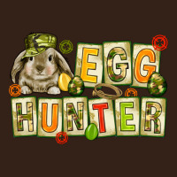 Egg Hunter With Camouflage Plate Letters Easter Heavy Core Tee | Teevron