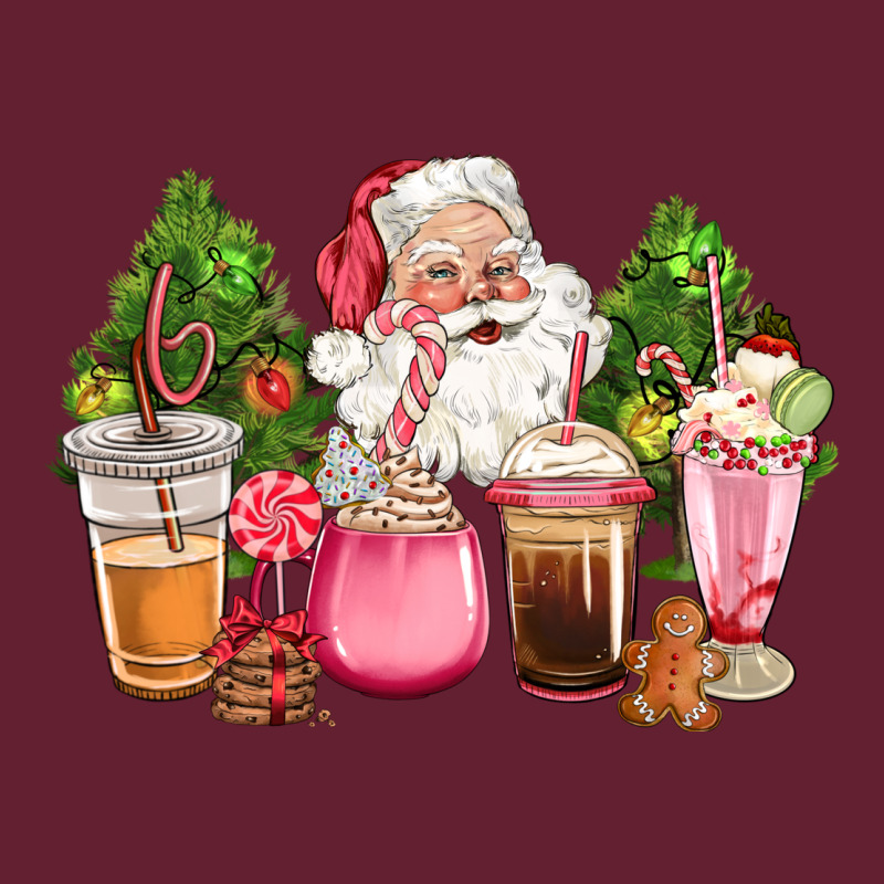Pink Christmas Santa Coffe Cups Classic Tee by CowGirlArtShop | Teevron