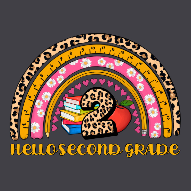 Back To School Rainbow Hello Second Grade Heavyweight Hoodie by AdoDesignShop | Teevron