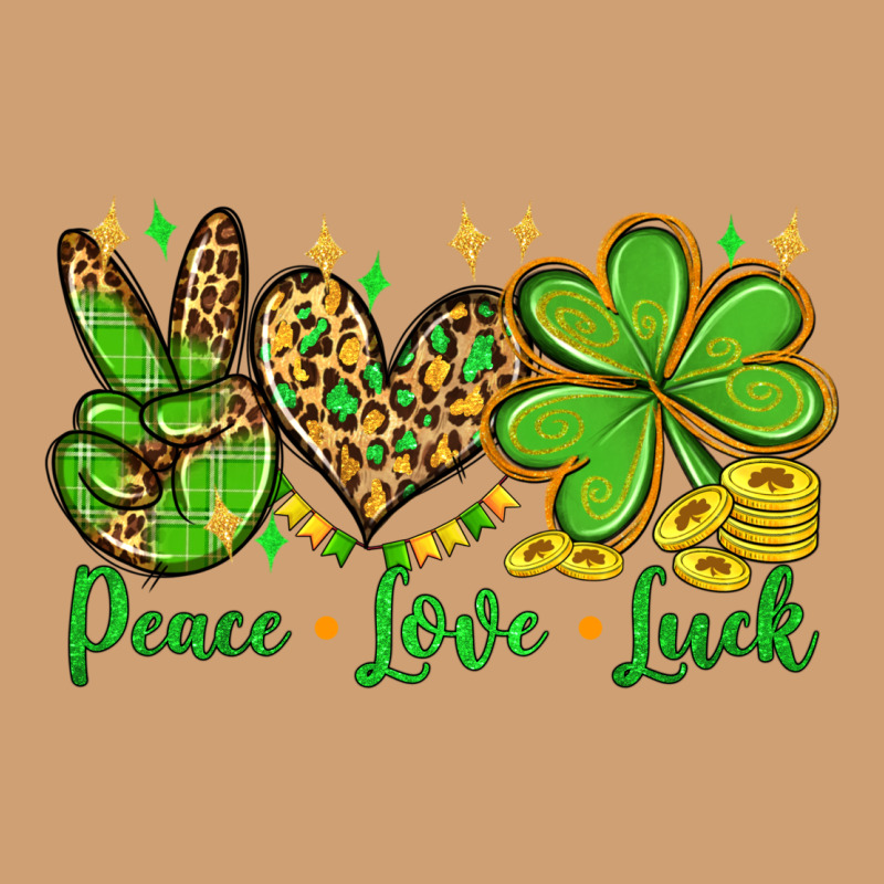 St. Patrick's Day Peace Love Luck Vintage Tee by OliviaCreatesArt | Teevron