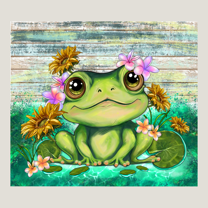 Frog With Sunflower Heavy Core Tee by TumblerDesignByShophia | Teevron