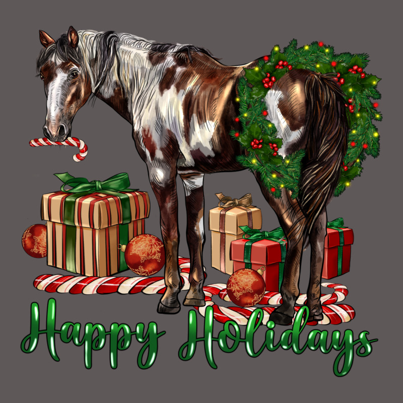 Happy Holidays Mustang Horse Premium Hoodie by LillyAllenDesigns | Teevron