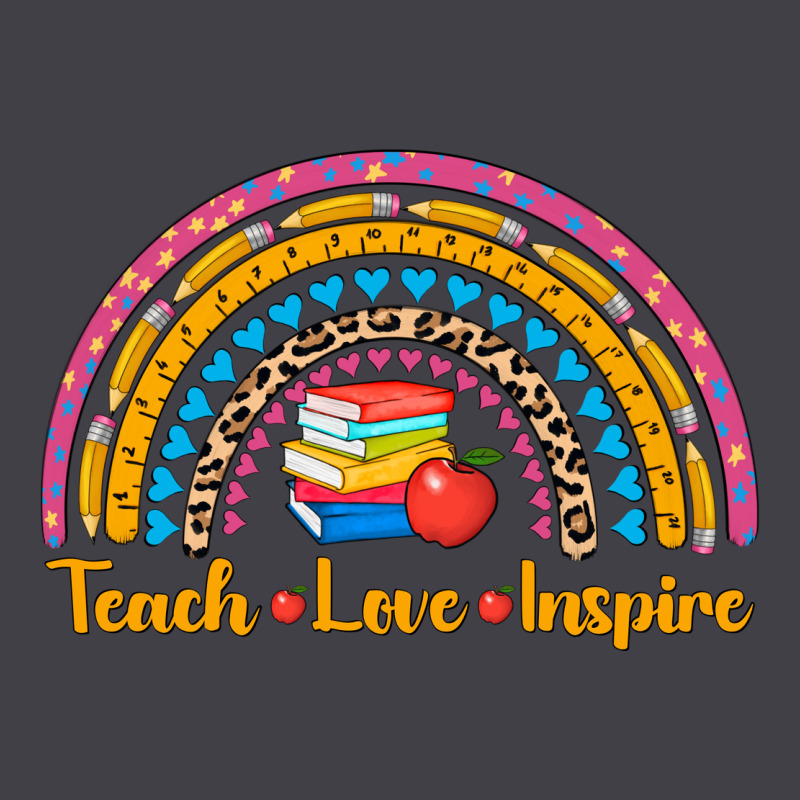 Back To School Rainbow Teach Love Inspire Heavyweight Hoodie by AdoDesignShop | Teevron