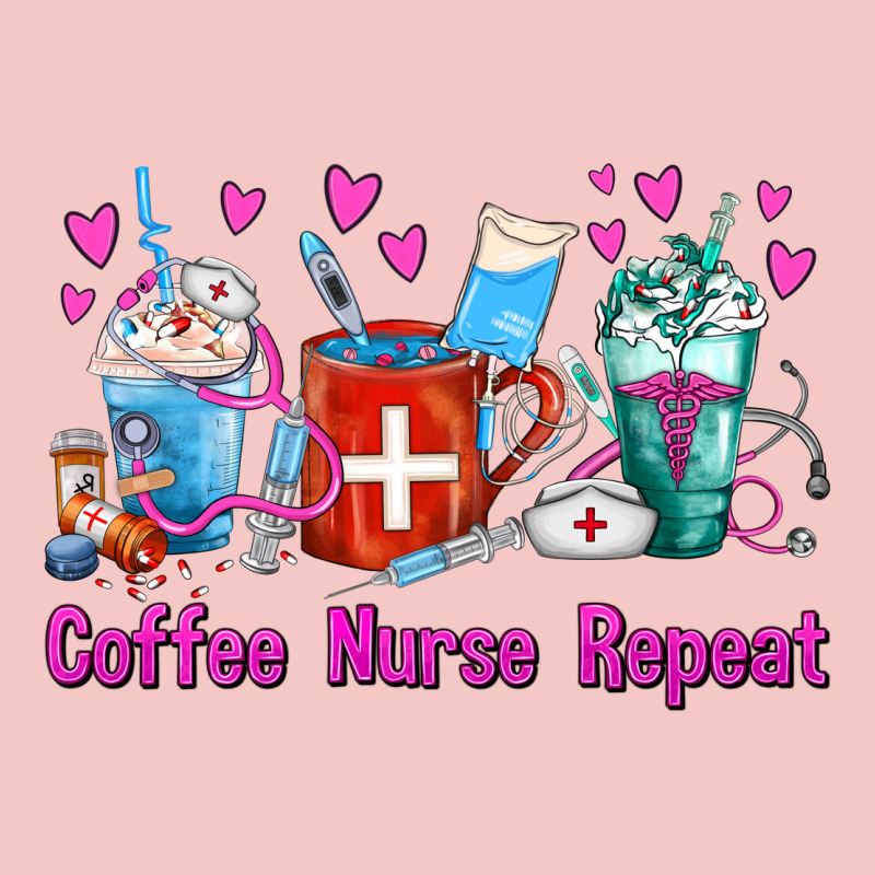 Coffee Nurse Repeat Nurse Coffee Cups Urban Heavy Tee by FaDigitalArtStudio | Teevron