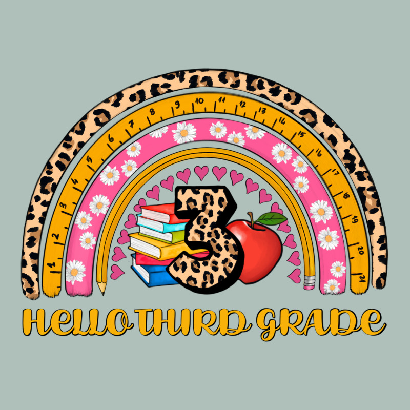 Back To School Rainbow Hello Third Grade Heavyweight Hoodie by AdoDesignShop | Teevron