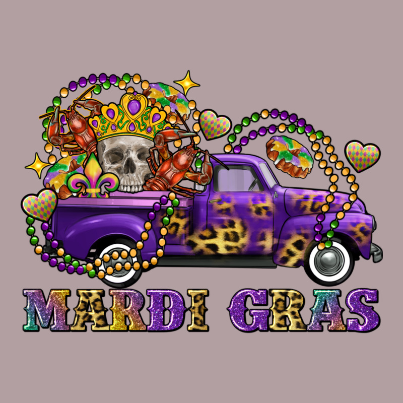 Mardi Gras Skull Truck Vintage Hoodie by FaDigitalArtStudio | Teevron
