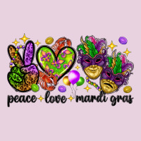 Peace Love Mardi Gras Ladies Tee | Teevron