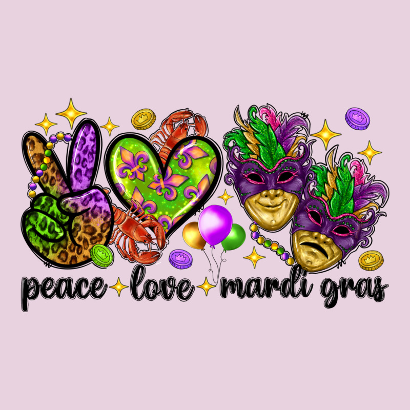 Peace Love Mardi Gras Ladies Tee by HowdyJamesFarm | Teevron
