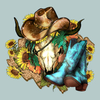 Cow Skull Cowboy Boots Hats Sunflowers Heavy Core Tee | Teevron
