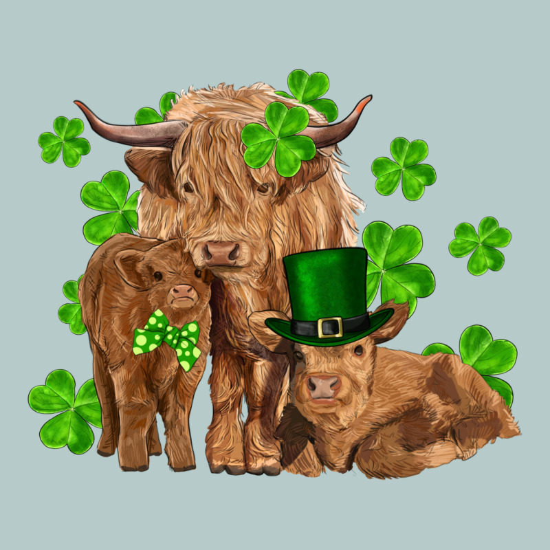 St Patricks Day Cow Family Heavy Core Tee by RanaPortraitStore | Teevron