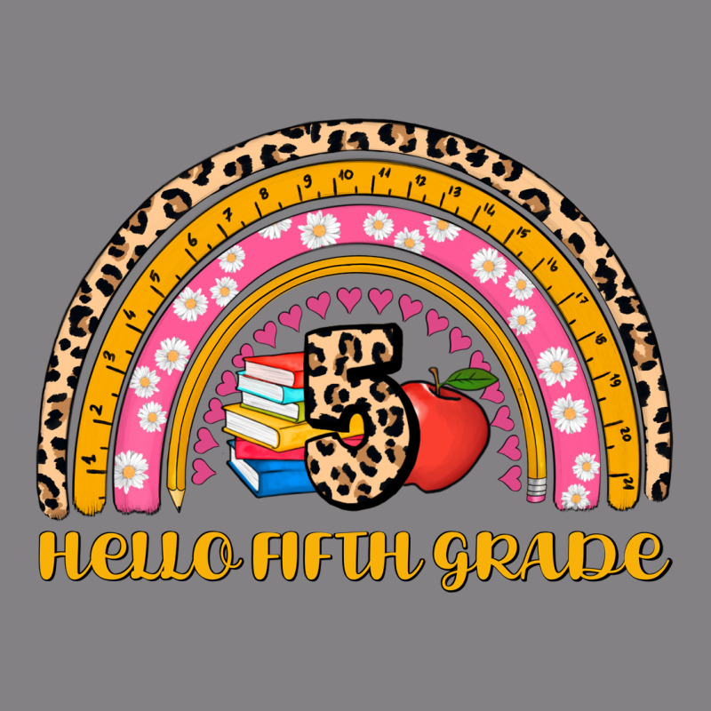 Back To School Rainbow Hello Fifth Grade Heavyweight Hoodie by AdoDesignShop | Teevron