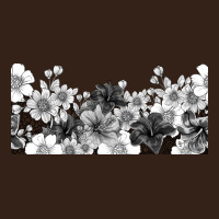 Black And White Floral Heavy Core Tee | Teevron
