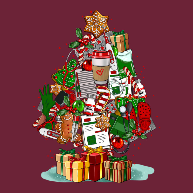 Nurse Christmas Tree Long Sleeve Tee by FaDigitalArtStudio | Teevron