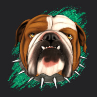 Bulldog Green Glitter Vintage Tee | Teevron