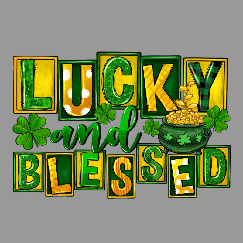 St Patricks Day Lucky And Blessed Vintage Hoodie by FaDigitalArtStudio | Teevron