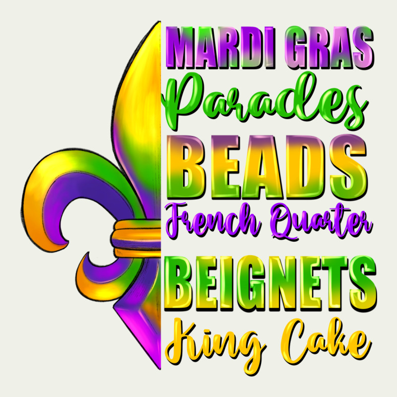 Mardi Gras Parades Beads Urban Heavy Tee by FaDigitalArtStudio | Teevron