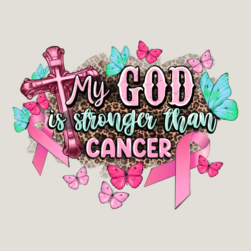 My God Is Stronger Than Cancer Awareness Heavy Core Tee by HowdyJamesFarm | Teevron